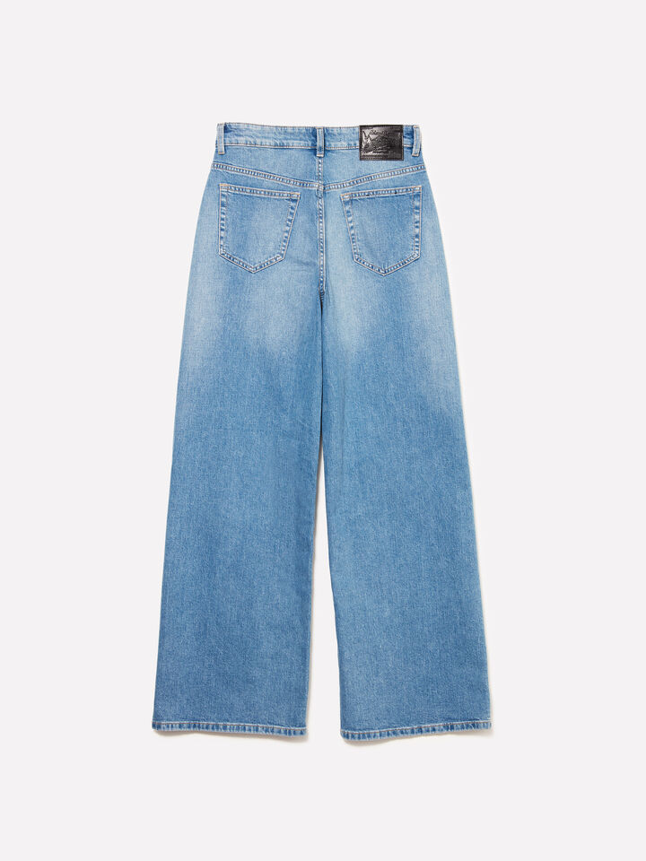 Τζιν Style 72 wide fit σε ανοιχτή απόχρωση - τζιν καμπάνα γυναικεία - Γαλαζιο | Sisley image number 6